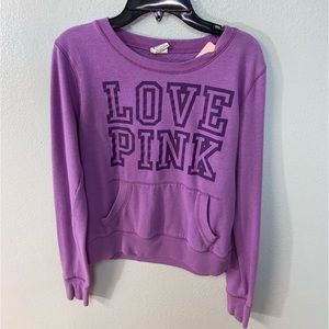 Vintage Pink sweatshirt, in the color purple